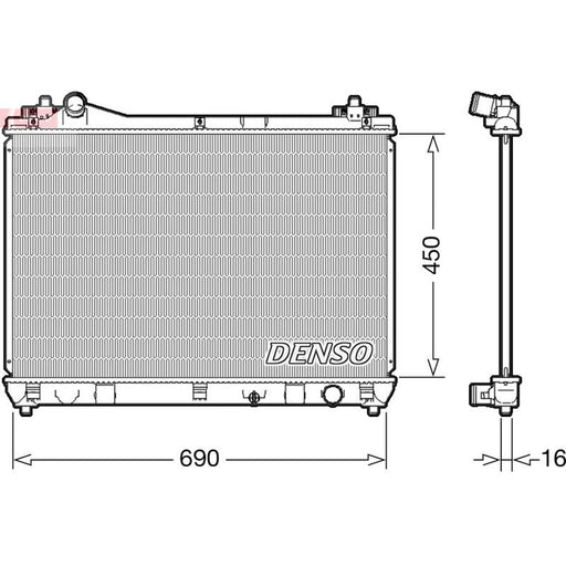 Denso Engine Radiator fits Suzuki Grand Vitara II 2005-2015 1.6 1.9 2.4