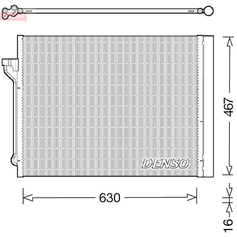 Denso Air Conditioning Condenser fits BMW 5 2009-2017