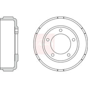 Apec Brake Drum Assembly Rear fits Ford Transit 2000-2006 2.0 2.3 2.4