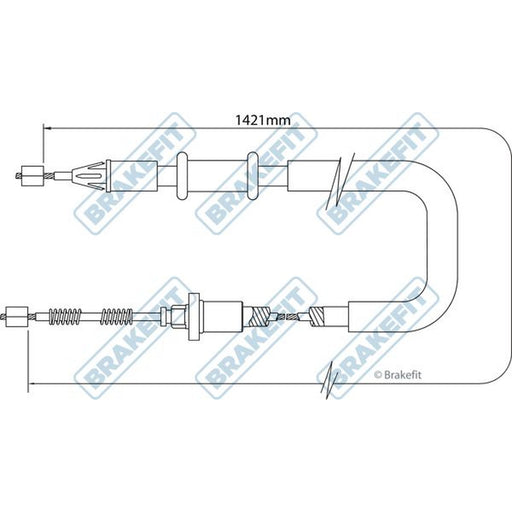 Apec Handbrake Cable Right Rear fits Renault Kangoo 1997-2018