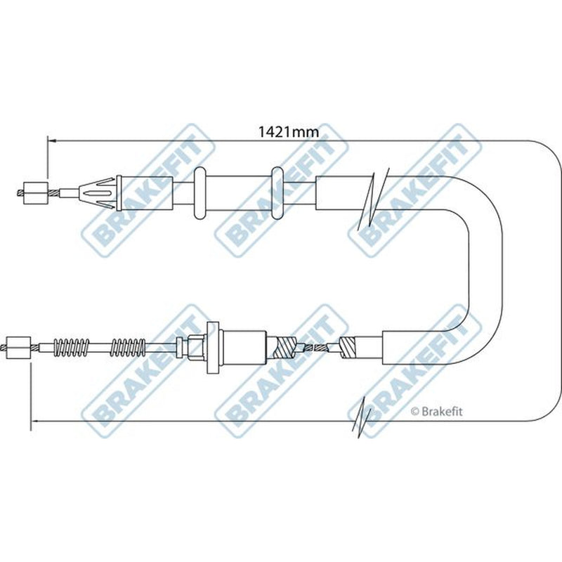 Apec Handbrake Cable Right Rear fits Renault Kangoo 1997-2018