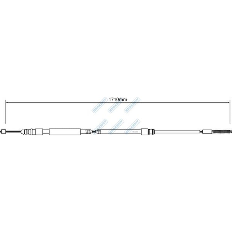Apec Handbrake Cable Right Rear fits BMW 3 1997-2007