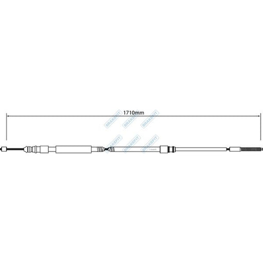 Apec Handbrake Cable Right Rear fits BMW 3 1997-2007
