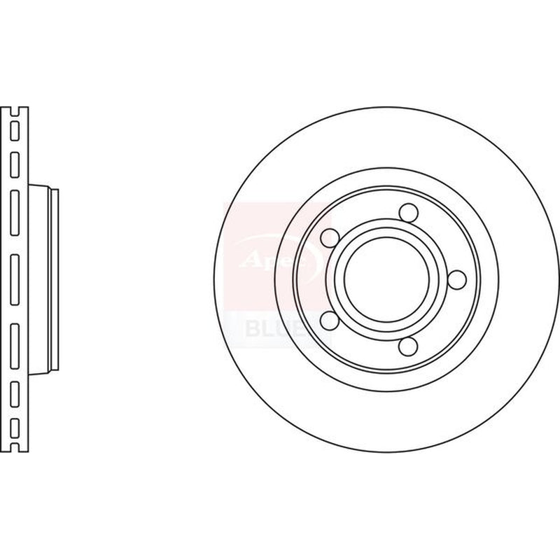 Apec Front & Rear Brake Discs & Pads fits VW Passat B5 1996-2000 1.6 1.8 1.9 2.0