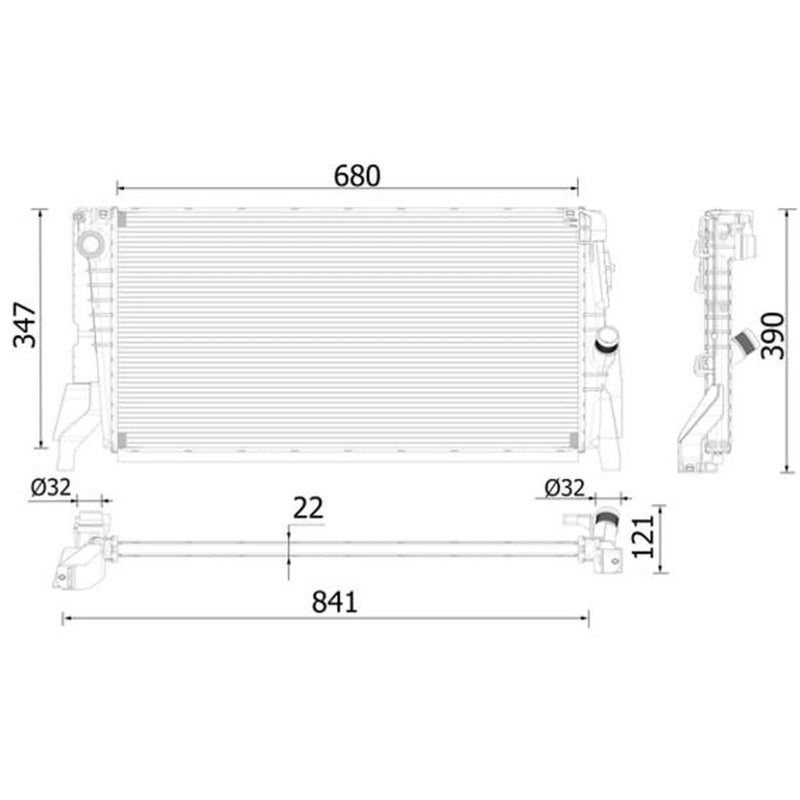 Mahle Engine Radiator fits Mini Mini 2013-2014