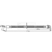 Borg & Beck Brake Hydraulic Hose Line Front Left BBH8226
