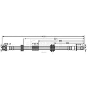 Borg & Beck Brake Hydraulic Hose Line Front Right BBH7921