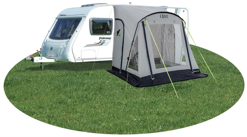Quest Falcon Pro 220 Poled Porch Caravan Awning Grey Quest Leisure - Dynamic Drive