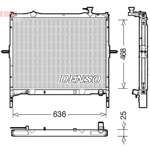 Denso Engine Radiator fits Kia Sorento I 2002-2011 2.5