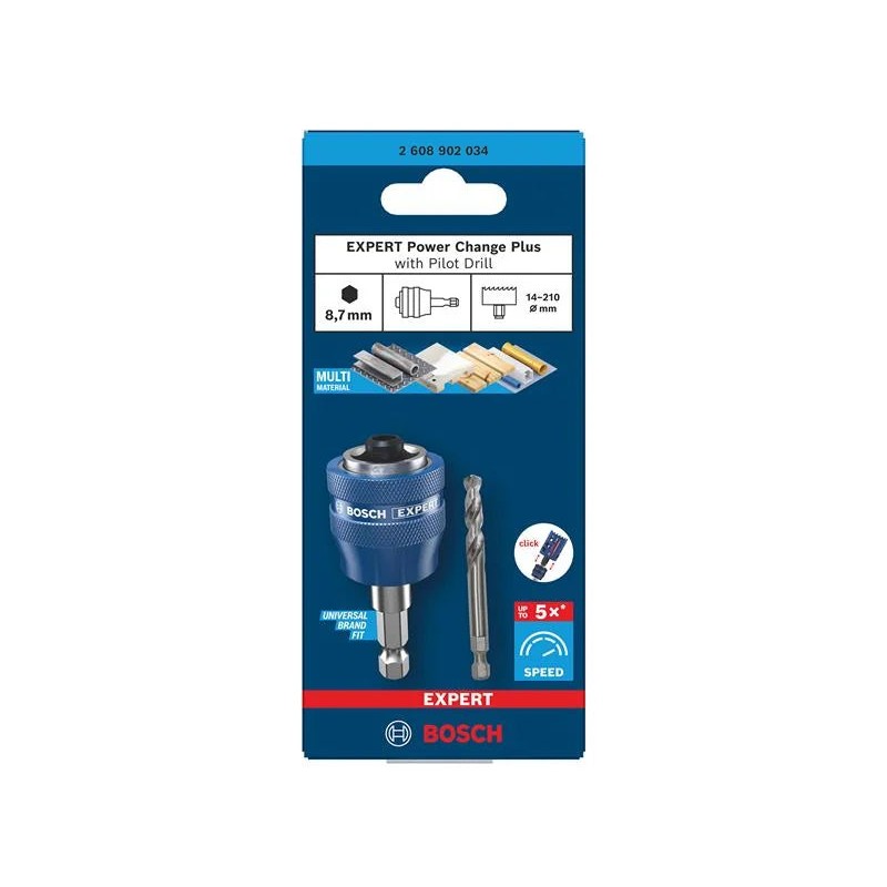 Bosch Powertool Accessories EXPERT Power Change Plus Arbor with Pilot Drill