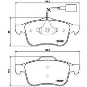 Brembo Front & Rear Pads fits Alfa Romeo Giulietta 2010-2020 1.4 1.8 2.0