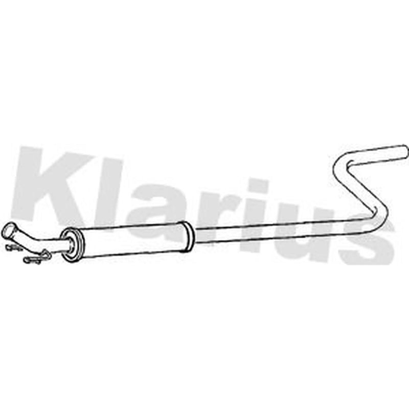 Klarius Box With Centre Pipe Centre fits Citroën Berlingo Box Body 2009-2018 1.6