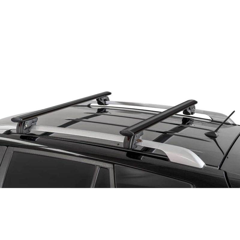 Menabo Jackson Black XL Raised Rail Roof Bars 1340mm (90kg Max.) Menabo - Bars 4 Cars