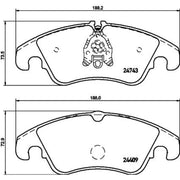 DON Front Brake Pad Set fits Audi A4 Allroad B8 2009-2016 2.0 3.0