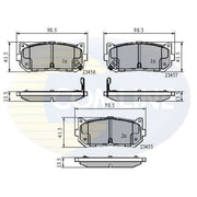 Comline Front & Rear Pads fits Kia Carens I 2005-2006 2.0