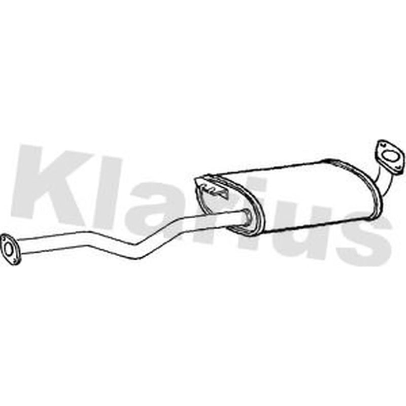 Klarius Box With Centre Pipe Centre fits Opel Frontera B 1998-2004 2.2