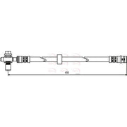 Apec Brake Hydraulic Hose Line Front fits Audi A3 1996-2003 1.6 1.8 1.9