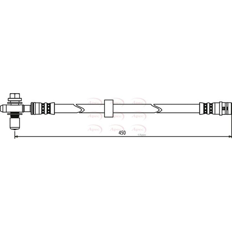 Apec Brake Hydraulic Hose Line Front HOS3152