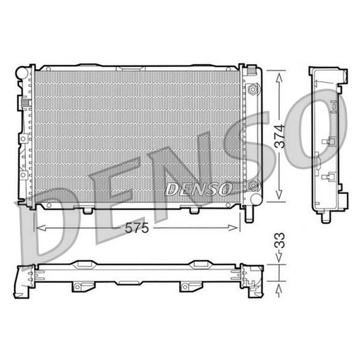 Denso Engine Radiator fits Mercedes-Benz 190 1982-1993