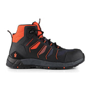 Scruffs Glide Safety Boot Black / Orange Size 8 / 42 Scruffs - Dynamic Drive