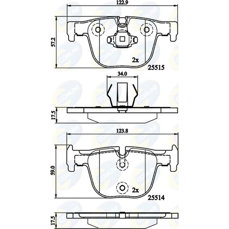Comline Front & Rear Brake Discs & Pads fits BMW 3 2012-2019