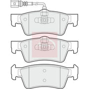 Apec Rear Brake Pad Set fits VW California T5 Camper 2007-2009 1.9