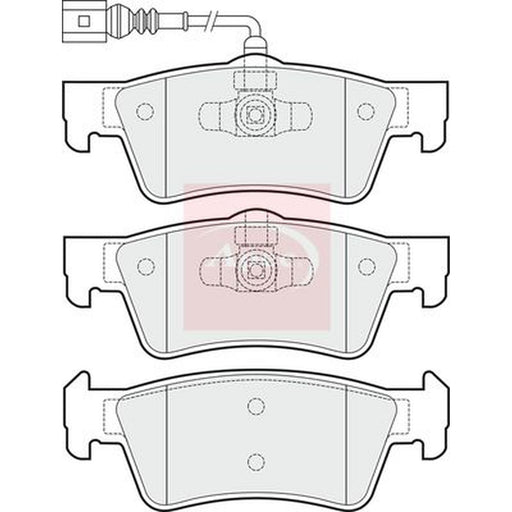 Apec Rear Brake Pad Set fits VW California T5 Camper 2007-2009 1.9