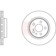 Apec 2 x Vented Brake Discs fits Mercedes-Benz S-Class 1991-1999