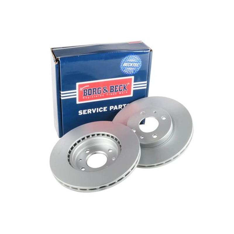 Borg & Beck Front & Rear Brake Discs & Pads fits Fiat 500 C 2011 on 1.4