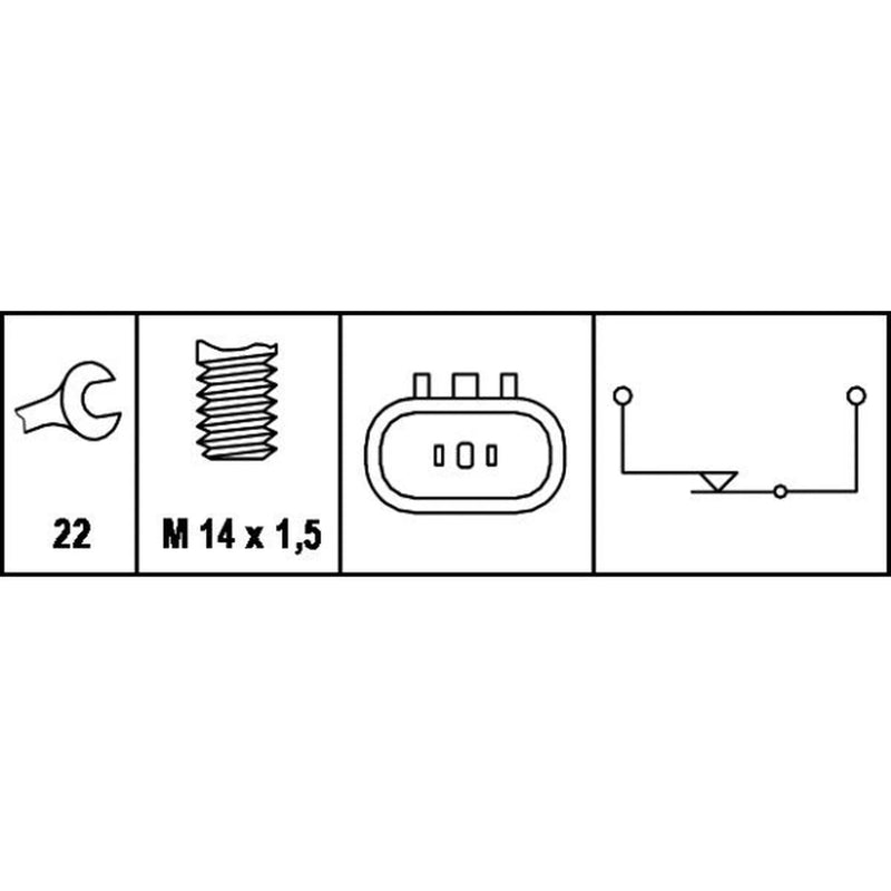 Hella Reverse Light Switch Connectors fits Hyundai Accent 1994-2000 1.3 1.5