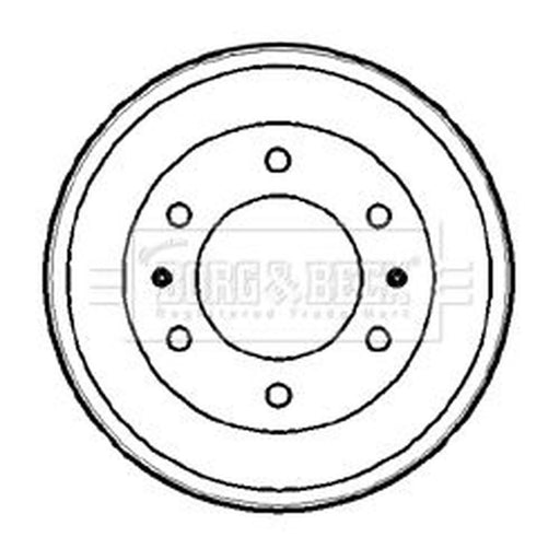 Borg & Beck Brake Drum Assembly Rear BBR7163