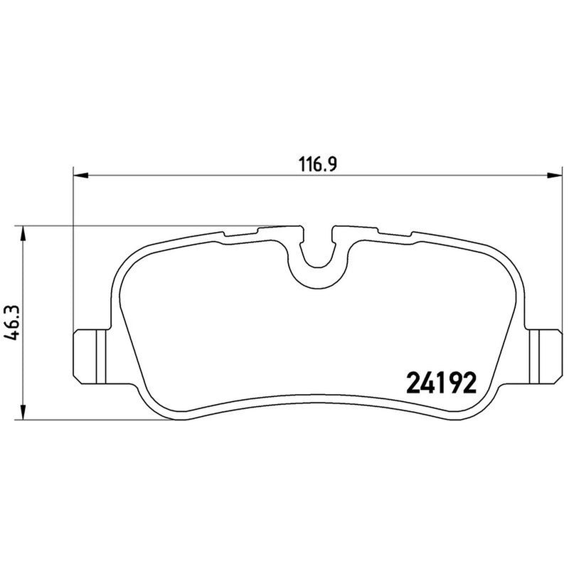 Brembo 4 x Rear Brake Pad Set fits Land Rover Discovery IV 2009-2018 3.0 4.0 5.0