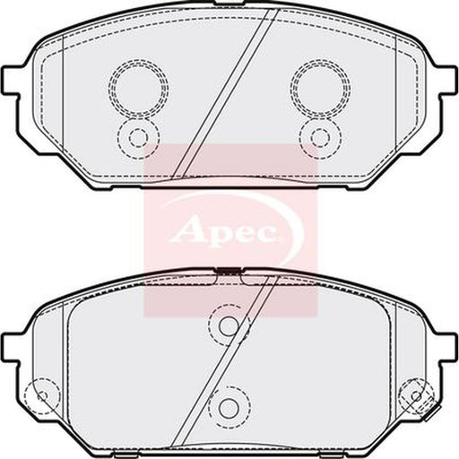 Apec Front Brake Vented Discs & Pads fits Hyundai IX55 2008-2012 3.0 3.8
