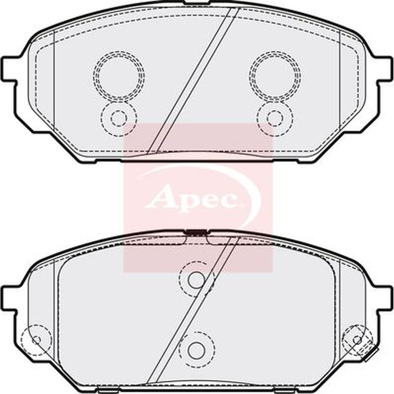 Apec Front Brake Pad Set fits Hyundai IX55 2008-2012 3.0 3.8