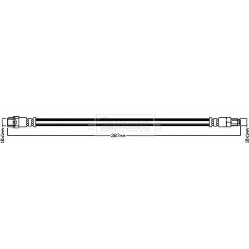 Borg & Beck Brake Hydraulic Hose Line Rear Right BBH8392