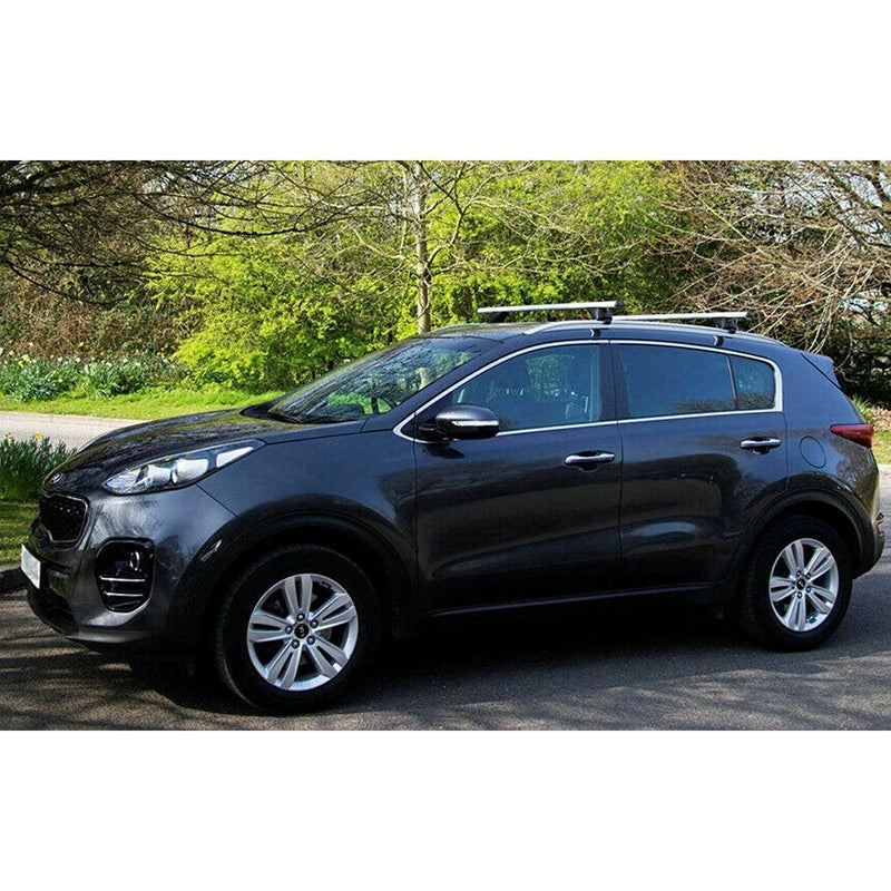 Locking Car Roof Bars Cross for Profile Flush Rails 1.35m 90kg Summit - Dynamic Drive