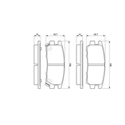 Bosch Front & Rear Pads fits Mitsubishi Pajero/Shogun 1997-1999 3.5