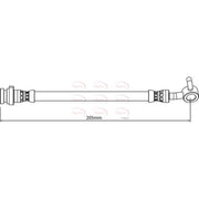 Apec Brake Hydraulic Hose Line Rear Right fits Nissan X-Trail 2014 on