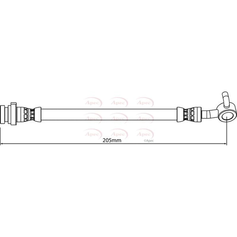 Apec Brake Hydraulic Hose Line outer HOS4186