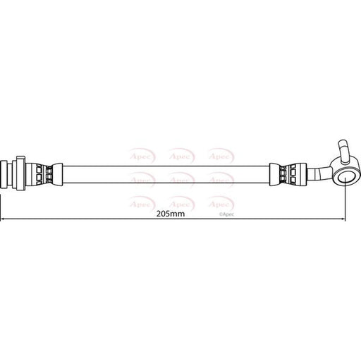 Apec Brake Hydraulic Hose Line outer HOS4186