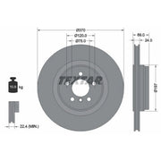 Textar 2 x Vented Rear Brake Discs 92270003-x2