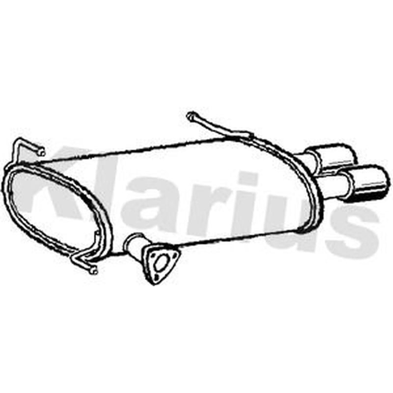 Klarius Box With Tail Pipe Rear fits Mitsubishi Outlander II 2007-2012 2.0