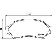 DON Front Brake Pad Set fits Mazda 323 F/P 1998-2004 1.3 1.4 1.5