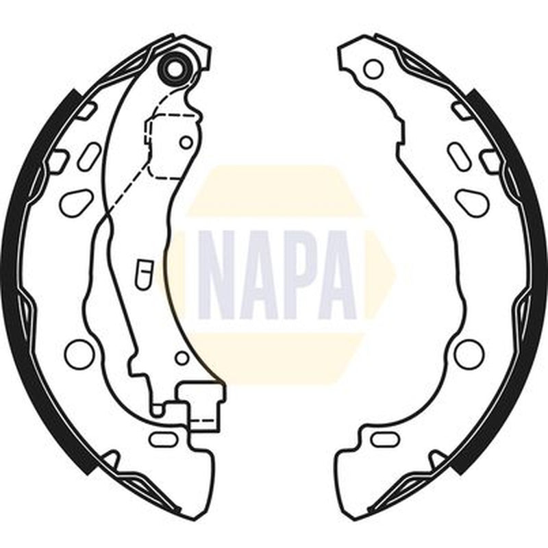 NAPA Brake Shoe Set Axle Kit fits Citroën C2 2003-2012 1.1 1.4
