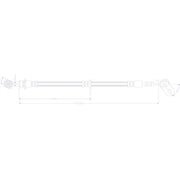 Juratek Brake Hydraulic Hose Line Front Left fits Toyota Aygo 2014 on 1.0