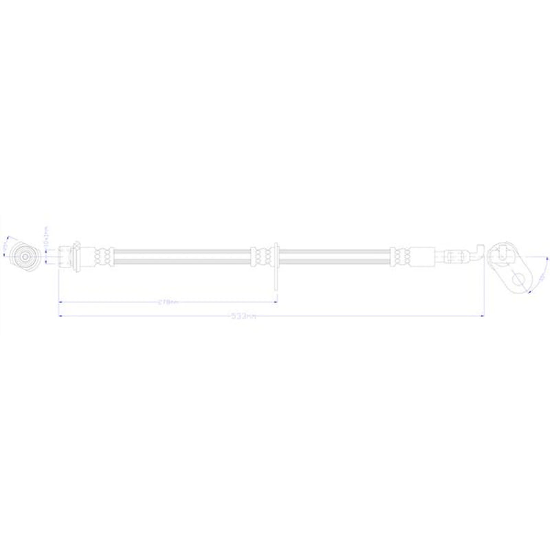 Juratek Brake Hydraulic Hose Line Front Left fits Toyota Aygo 2014 on 1.0