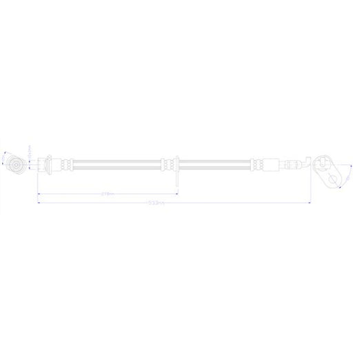 Juratek Brake Hydraulic Hose Line Front Left fits Toyota Aygo 2014 on 1.0