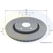 Comline 2 x Vented Front Brake Discs ADC2888V-x2
