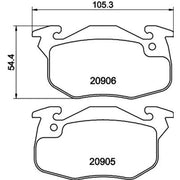 Mintex Front Brake Pad Set fits Citroën Saxo 1996-2004 1.0 1.1 1.4 1.5