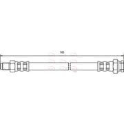Apec Brake Hydraulic Hose Line Rear fits Abarth Grande Punto 2007-2010 1.4